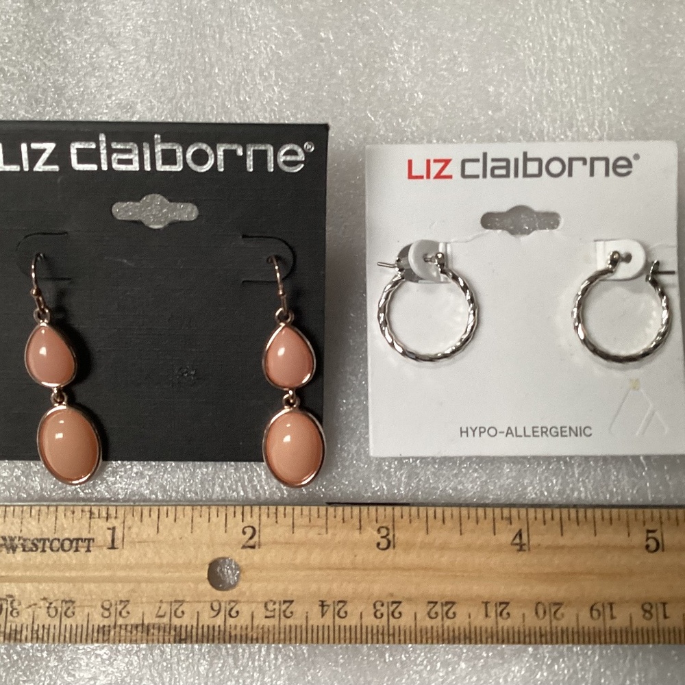 2 pairs Vintage Liz Claiborne Earrings New With Tag for sale